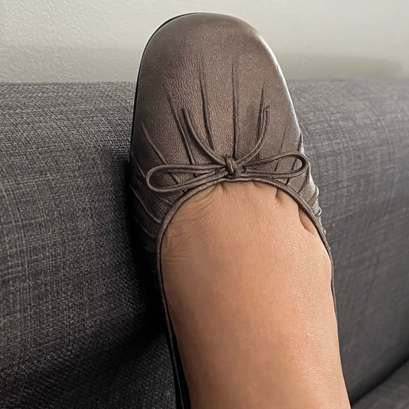 Bow Ballet Flat Kitten Heel Shoe Leather Slip On Strap Baby Doll Kawaii Coquette - Picture 3 of 7